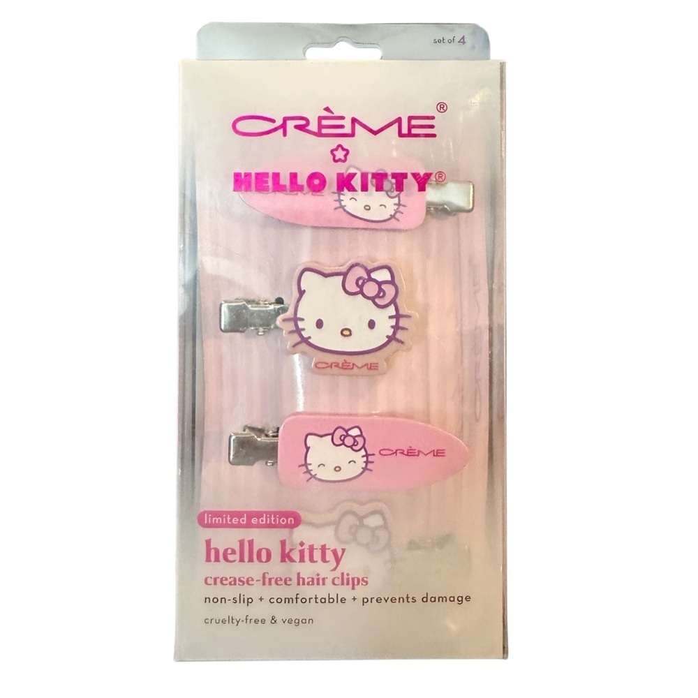 5/$25 😻 Hello Kitty Crease-free Hair Clips x4 NIB